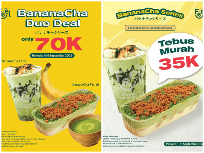 Cuma Rp35 Ribu! BananaCha Series dari Feel Matcha Jadi Incaran Pecinta Matcha